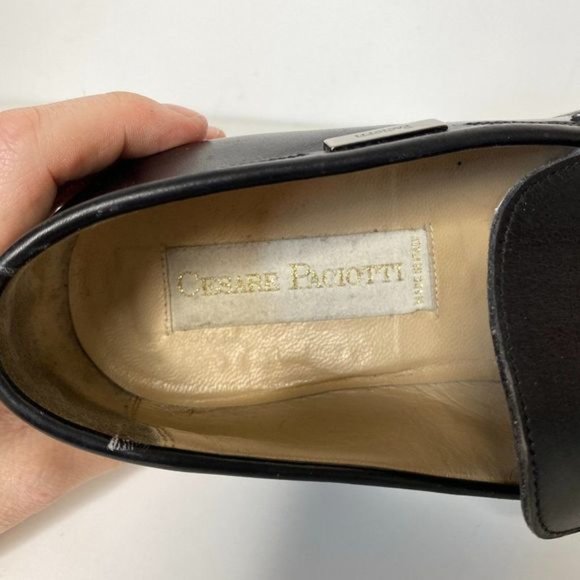 Cesare Paciotti Leather Square Toe Slip On Loafers main image 4